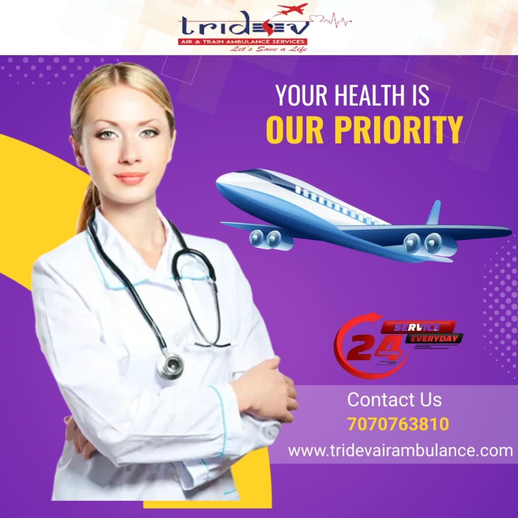 Now Pick Outstanding Tridev Air Ambulance Service in Patna with Doctor